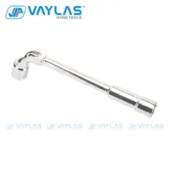 14mm L Type Angled Socket Wrench Spanner With Thru Hole Chome Vanadium