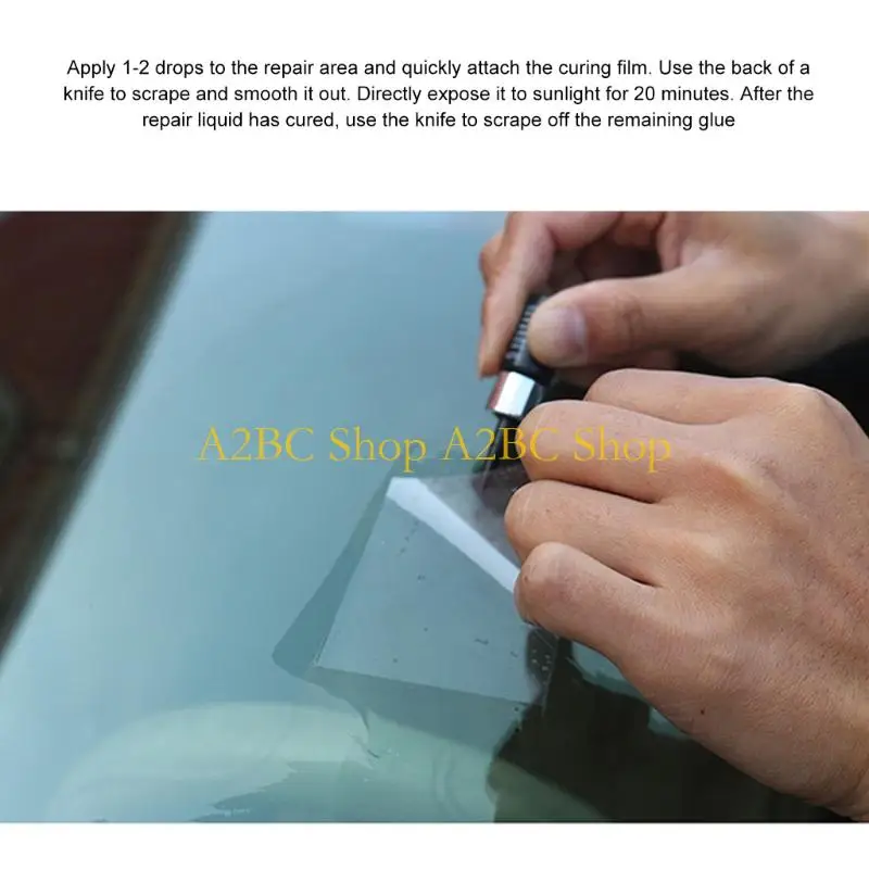 A2BC Professional Windshield Crack Rosin Set For Car Glass Scratch Repair