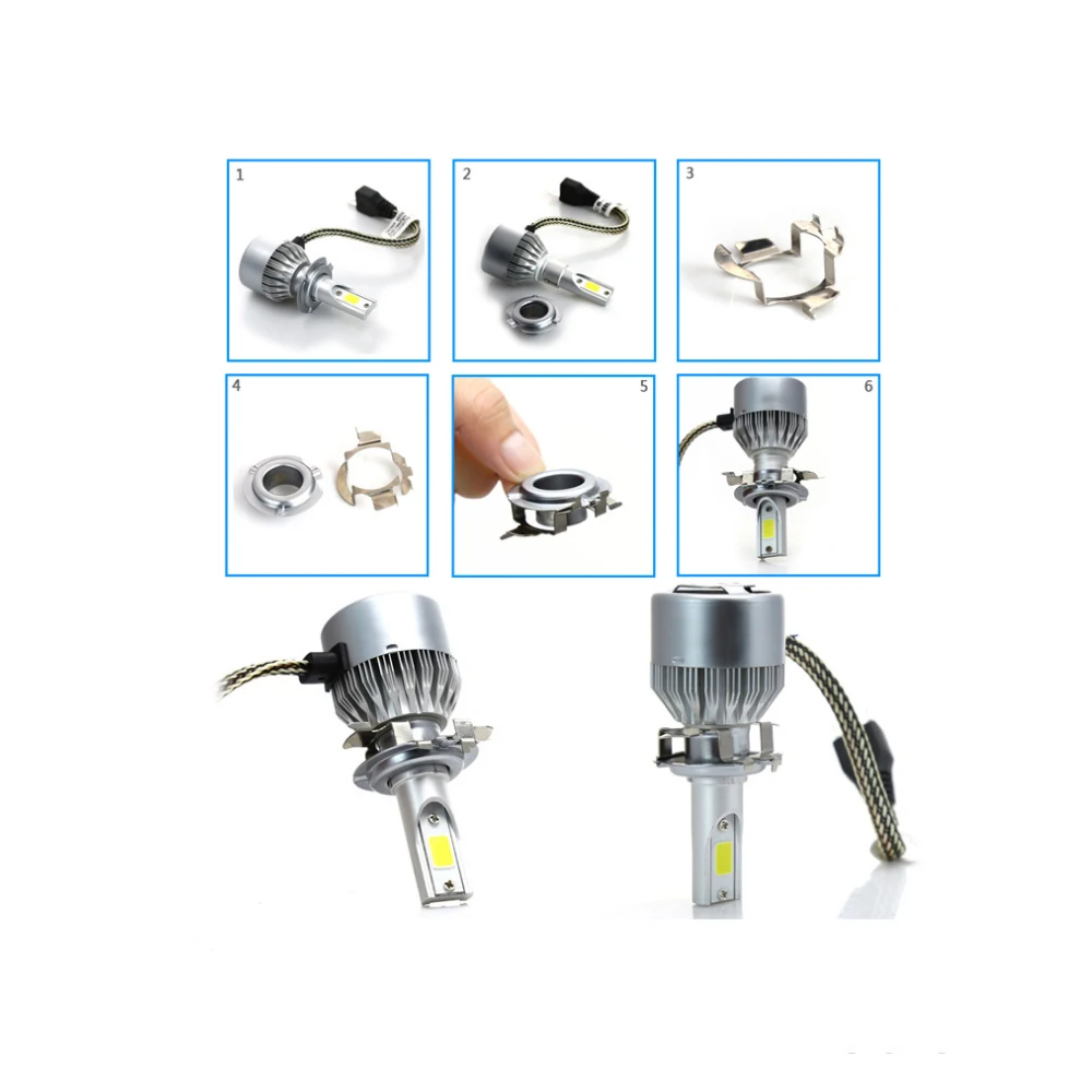 2Pcs H7 H1 LED Headlight Bulb Base Holder Adapter Socket Retainer for H1 H7 Car Headlamp deck