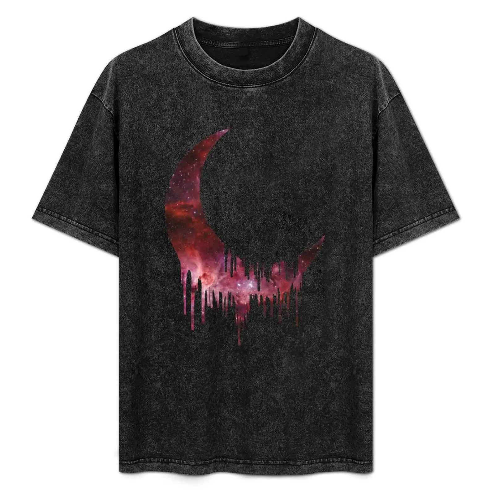 

Galaxy moon dripping / melting (red galaxy) - universe / cosmos / space - gift idea T-Shirt blanks clothes for men