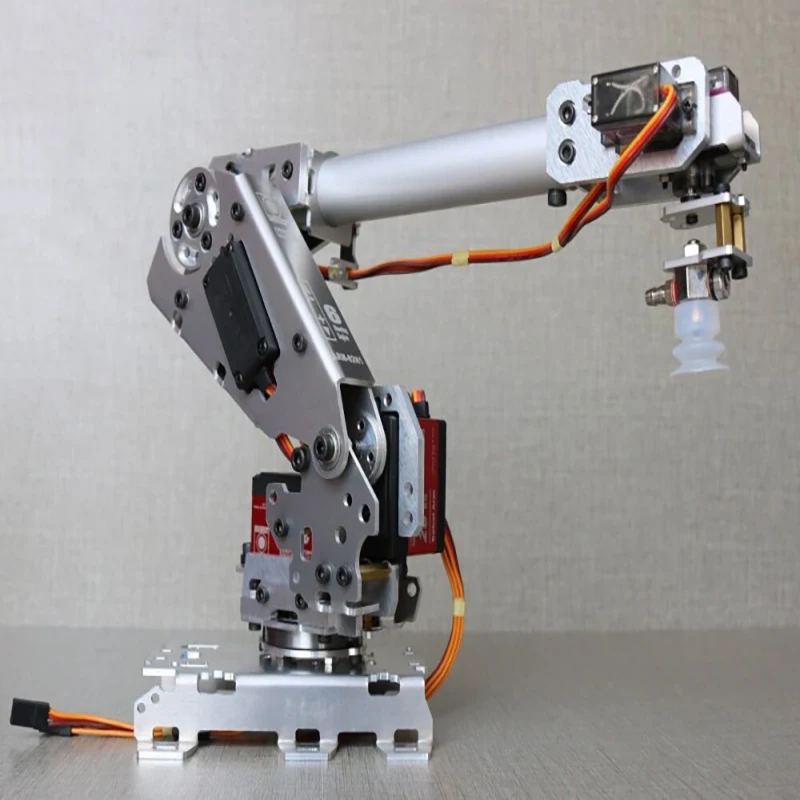 7 Dof Large Suction Air Pump Robot Arm Multi DOF Manipulator Mindustrial Robotic Model For Arduino Robot DIY Kit Claw Gripper