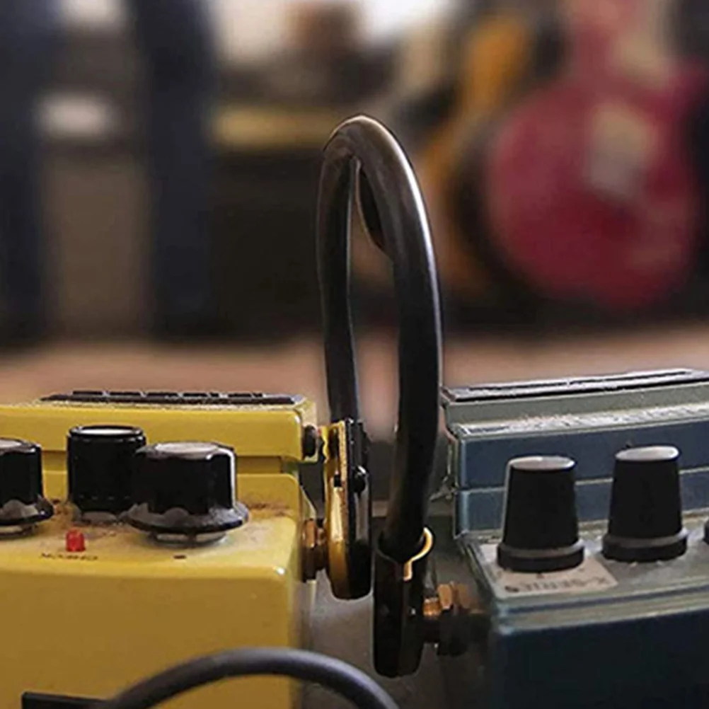 

4Pcs Pedal Board Cables 6.35 Mm Guitar Patch Cord Pro Audio Instrument Cable Strong Durability Easy Plug and Play Setup