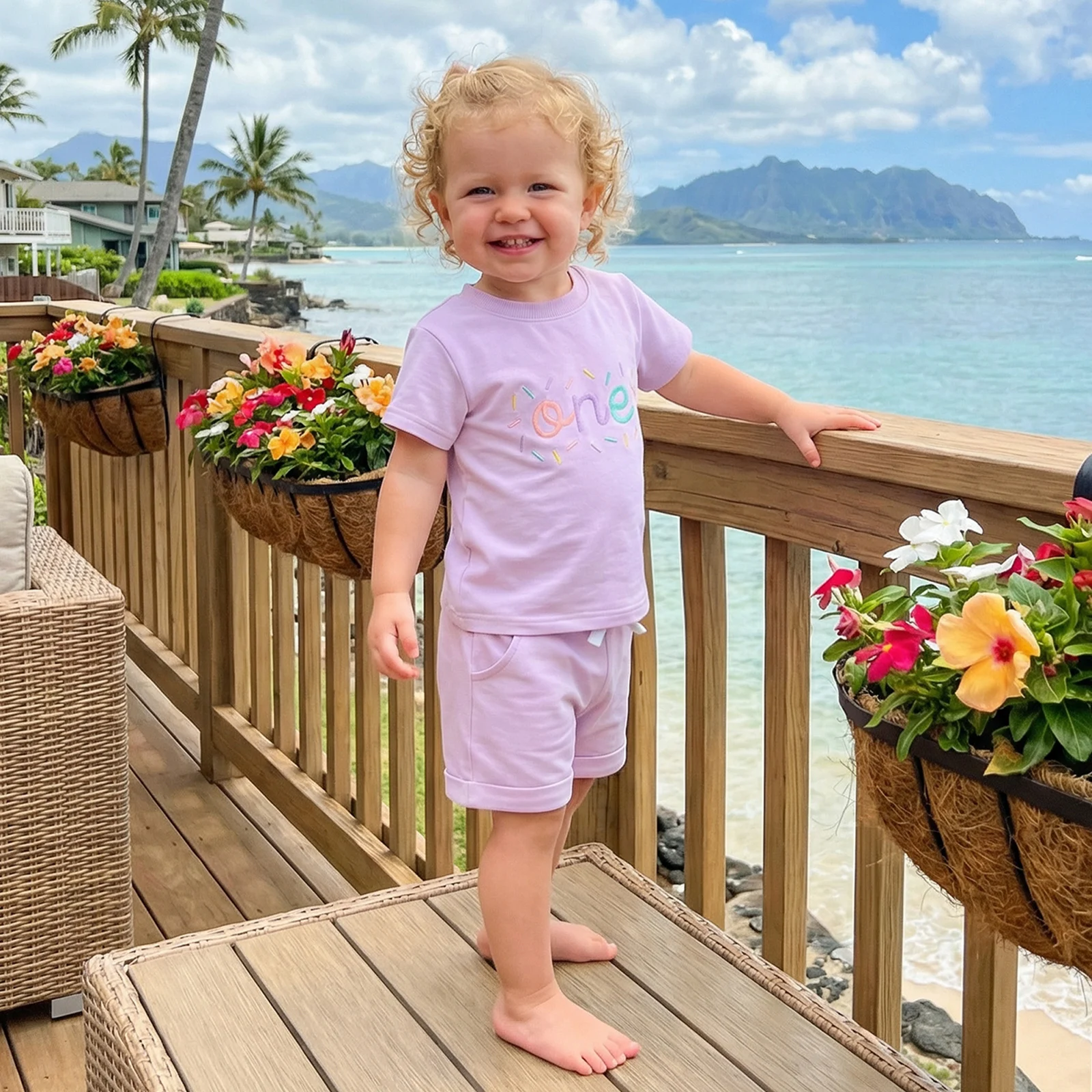 

Blotona Infant Baby Girls Birthday Outfit Summer Cute Letters Embroidery Short Sleeve T-shirt Tops with Shorts 2Pcs Set