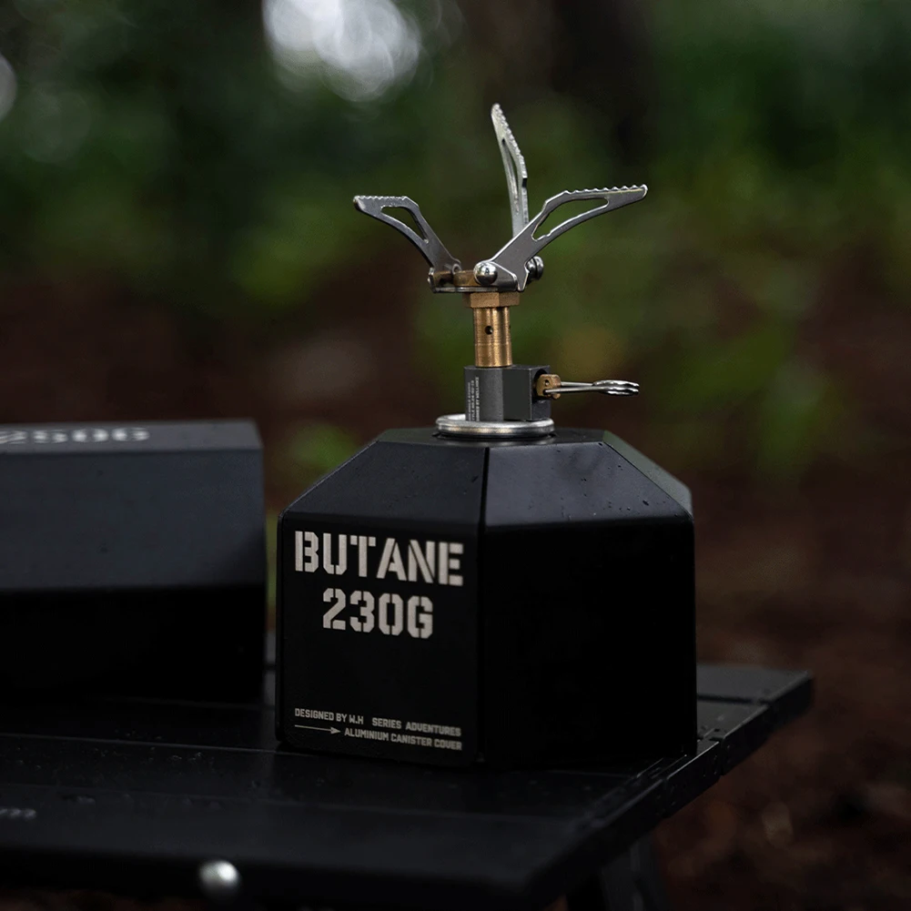 علبة التخييم الغاز سبائك الألومنيوم لعلبة الغاز G2 الغطاء الواقي المضادة للسقوط في الهواء الطلق خزان الغاز للتخييم في الهواء الطلق