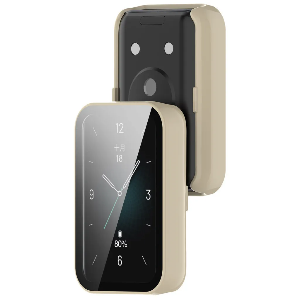 Case สําหรับ Honor Band 9 Hard PC กรอบกันชน + HD Slim กระจกนิรภัย Anti-Scratch ป้องกันหน้าจอ Frosted