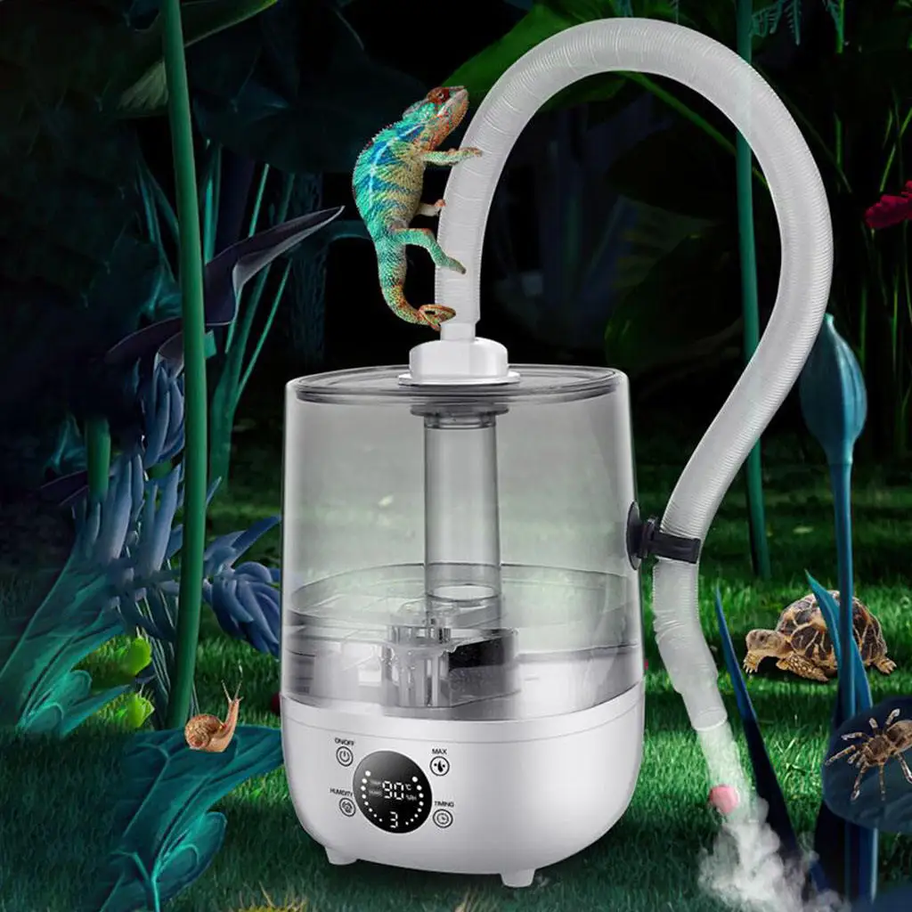 4L Reptile Fog Machine For Amphibians Tortoise Terrarium Large Capacity Smart Touch Screen Humidifier Fogger Pet Supplies 220V