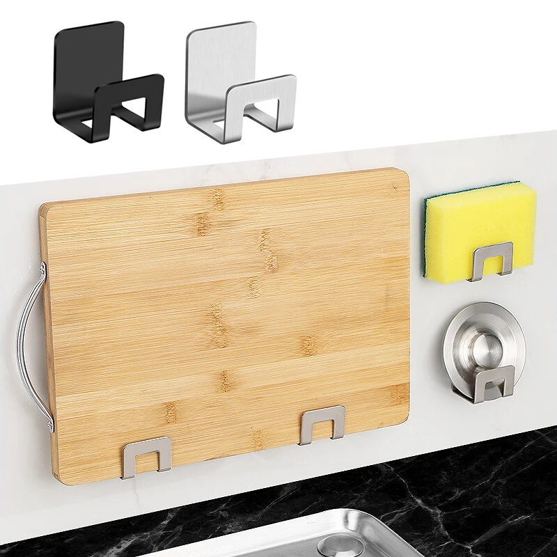 

Kitchen Organizer Sponge Holder Soap Drying Rack Self Adhesive Sink Drain Racks Stainless Steel Sink Wall Storage Racks Hooks