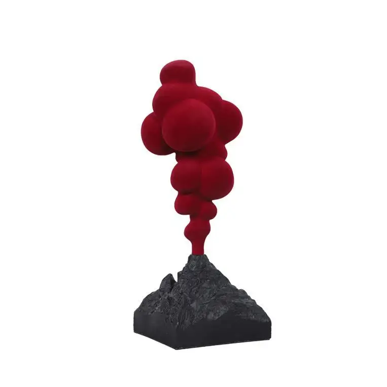 

Volcanic eruption flocking ornaments modern simple model room living room decoration ornaments desktop sculpture