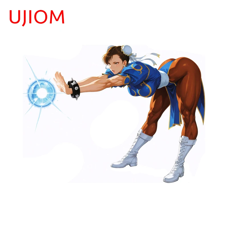 UJIOM Cool Fighter Chunli Wall Stickers Fashionable Funny Living Room Decoration Decal Creative Veneer Posters Aquaflask DIY