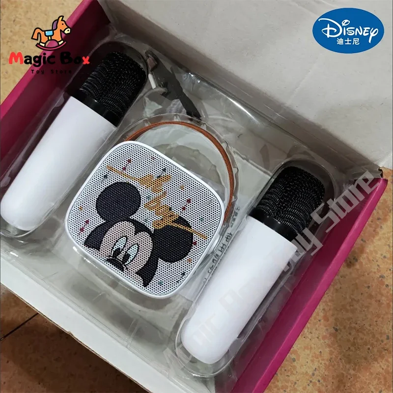 New Disney Wireless Bluetooth Mini Microphone Speaker Set 3d Surround Sound Portable Outdoor Audio Family Ktv Set Christmas Gift