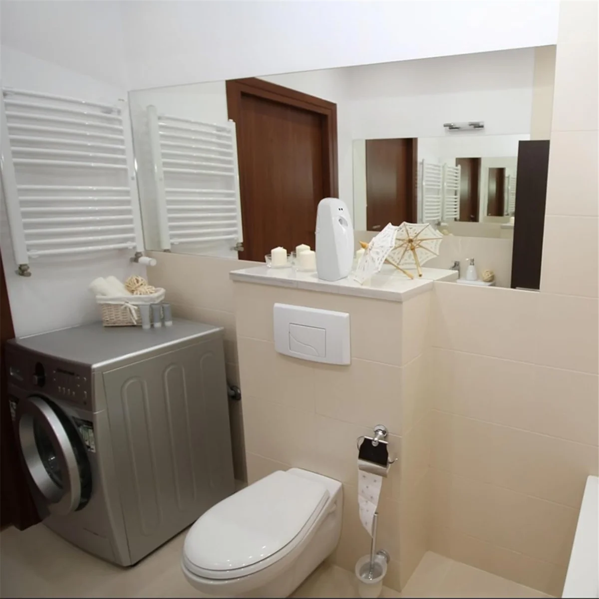 Dispenser penyegar udara otomatis 2 pak, semprotan penyegar udara otomatis dipasang di dinding untuk penggunaan komersial & Rumah