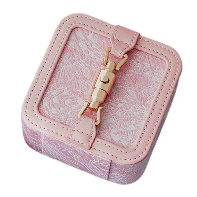 

Travel Jewelry Organizer Box Portable Traveling Necklace Container Box Retro Design Jewelry Holder Organizer For Stud Earrings