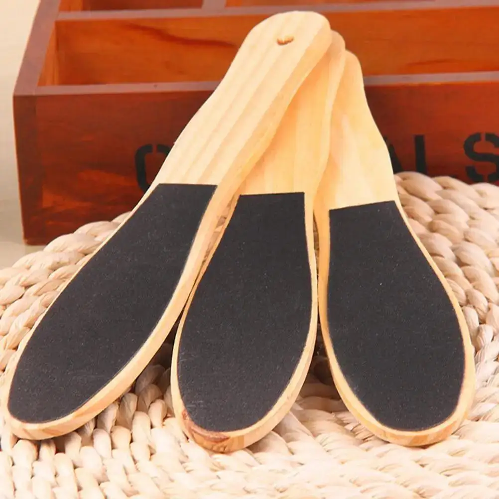 Professional Files Double Sided Foot File Callus Remover for Feet Wooden Pedicure Grater To Smooth Hard Coarse Tough Skin Tool
