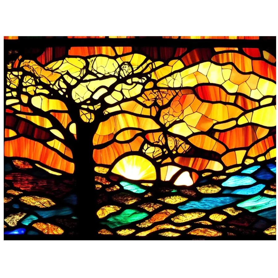 

5D Diamond Painting DIY Autumn Sunset Diamond Embroidery Scenery Cross Stitch Kit Diamond Mosaic Rhinestone Picture Handmade