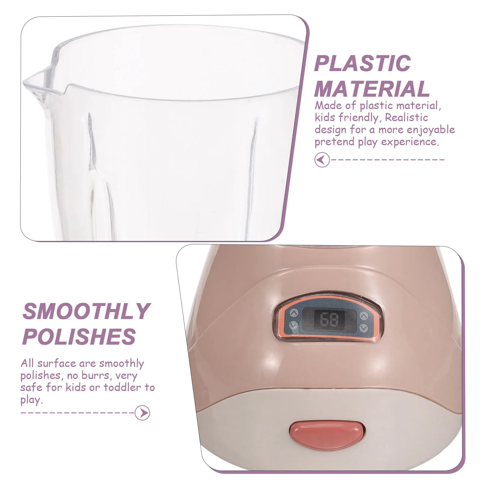 1 ensemble extracteur de jus simulé pour enfants jeu en plastique appareil de cuisine conception réaliste bords sûrs tout-petits semblant jouer jus