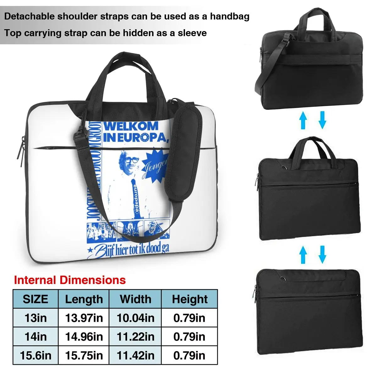 Handbag Laptop Bag Joost Klein Eurovisioned Song Briefcase Bag 2024 Protective 14 15 Fashion Computer Case For Macbook Pro Asus