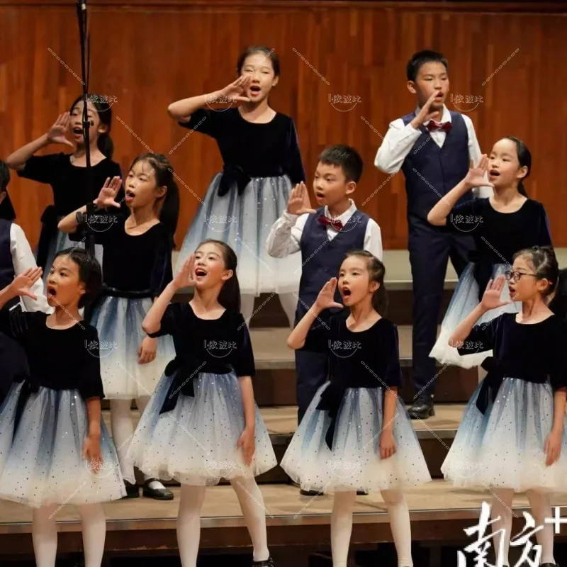 New Children's Choir Costumes for Boys and Girls, Modern Dance Performance Recitation Dress.