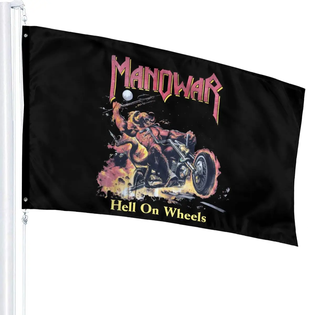 Manowar Hell On Wheels 1997 Power Metal Rock Black T Usa Size Sxxl Hip Hop Sale Flag