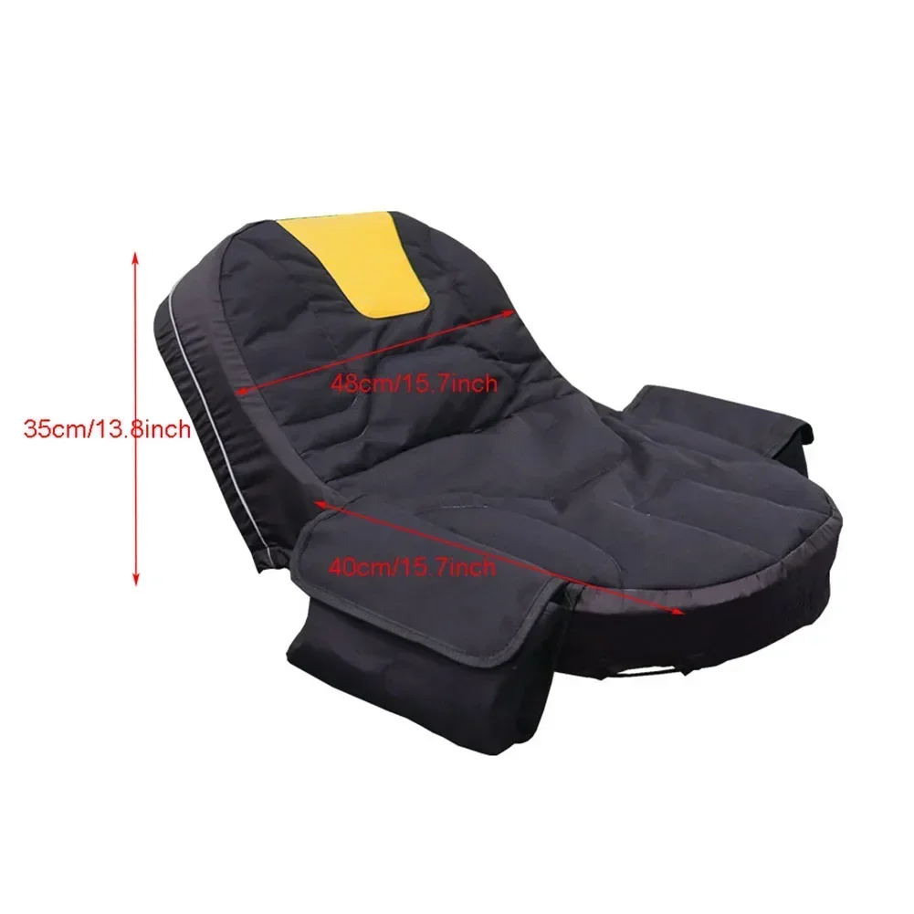 Oxford Lawn Mower Seat Cover Waterproof Dustproof Riding Mower Seat Protector With Storage Pockets Tractor Adjustable Seat Cover