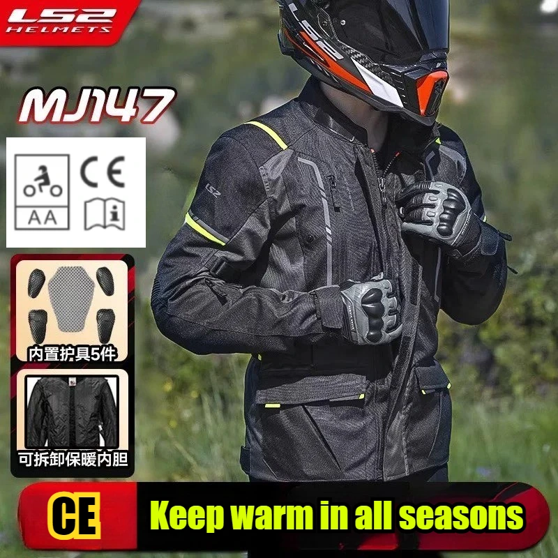 

LS2 NARVIK Motorcycle Riding Suit Men's Women's Motorcycle Pull Racing Clothing CE Anti Fall Breathable Jacket MJ147