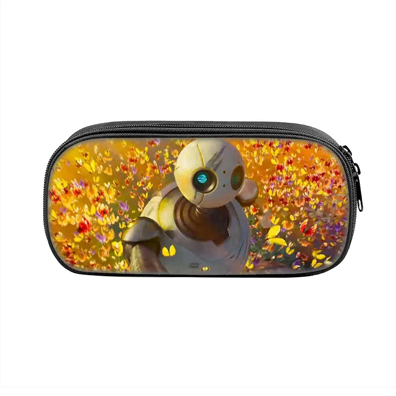 Tas Kotak Pena Anime Kartun Robot Liar untuk Siswa Kotak Pensil Ritsleting Perlengkapan Sekolah Kapasitas Besar