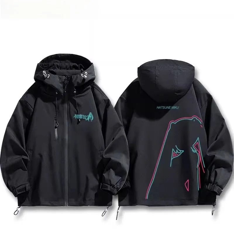

Anime Hatsune miku Cosplay Zipper Men and women fashion Loose Hoodie Children's Hoodie Street Style Casual jacket birthday gifts