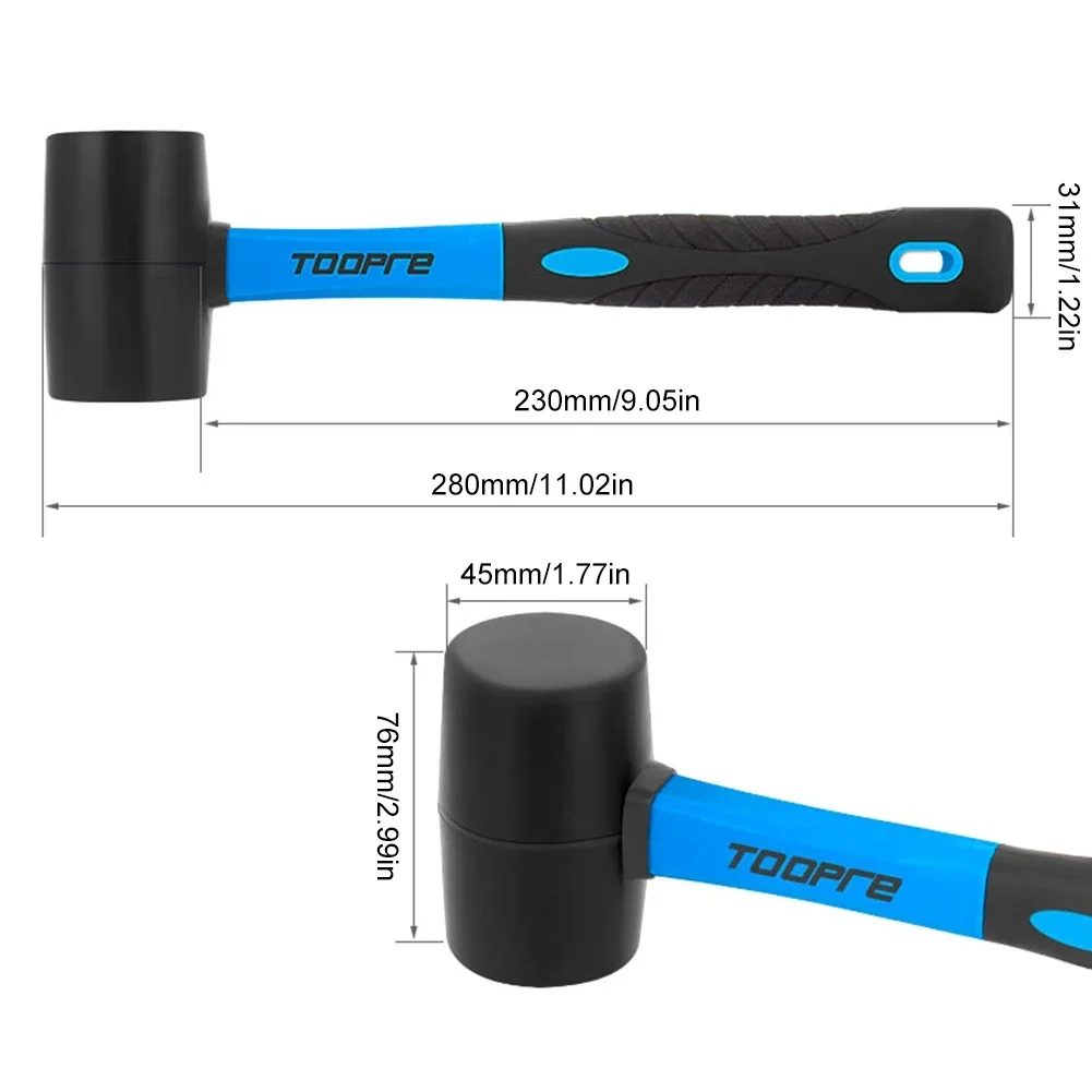 TOOPRE Bicycle Headset BB Repair Hammer Practical Multifunction Rubber Hammer Non-Slip Handle Bike Repair Tools Supplies