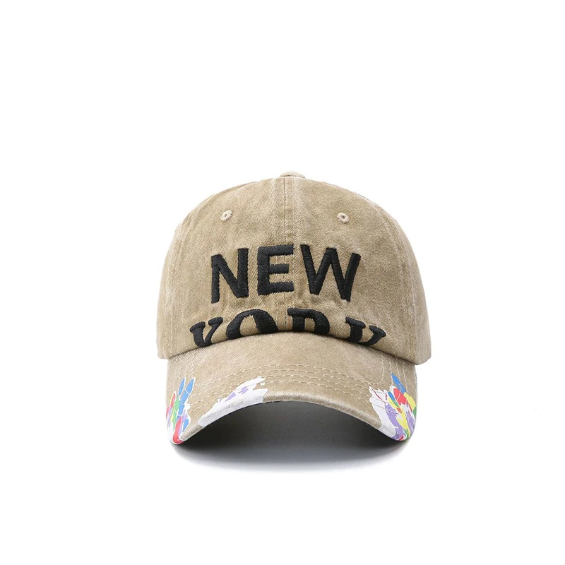 New Arrive American Style NEW YORK Letter Embroidery Retro Snapback Baseball Cap For Men Fashion Graffiti Street Skull Visor Cap