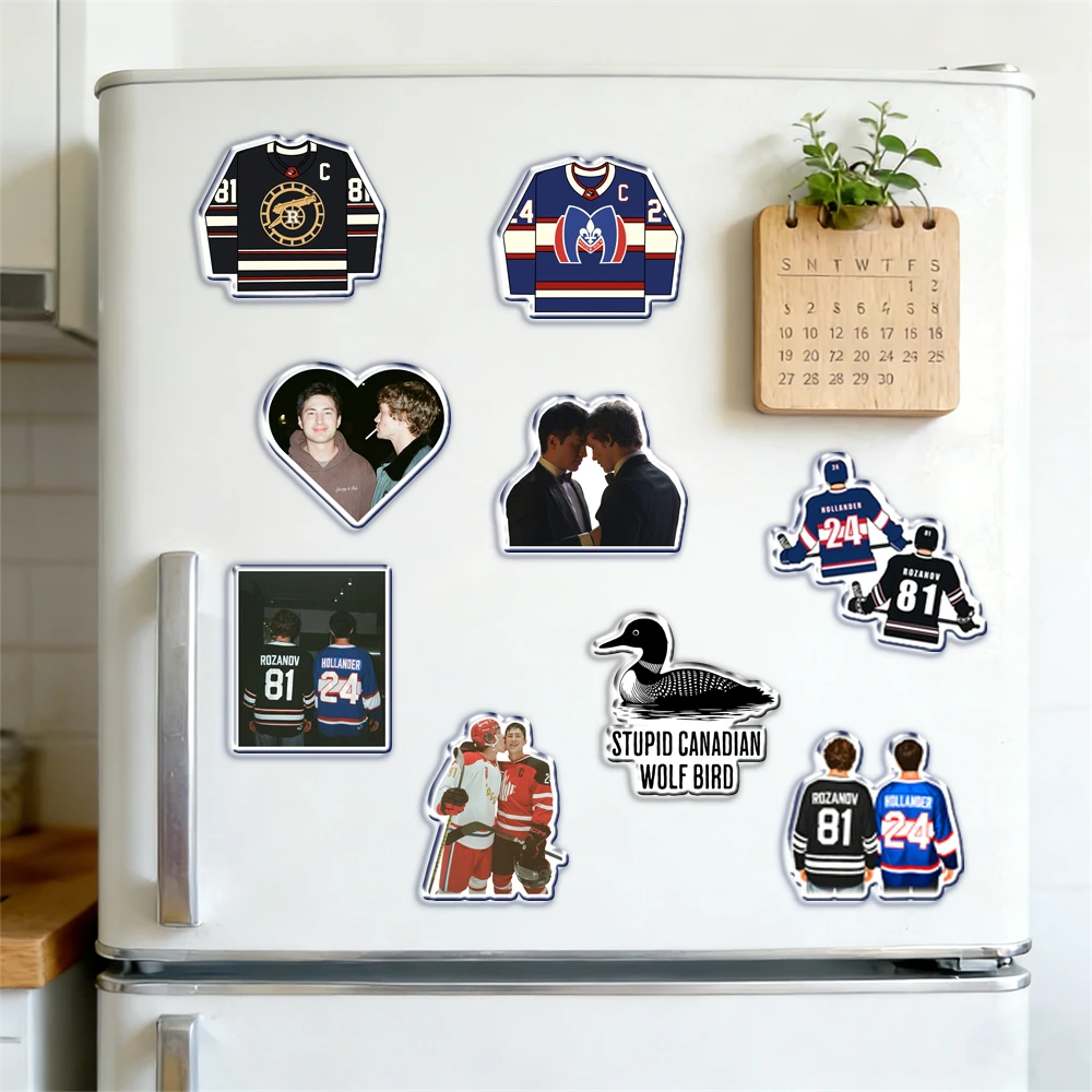 Boys Love Heated Rivalry Acrylic Fridge Magnets 81 24 Jersey Refrigerator Stickers for Kitchen Doors Car Home Decor Unique Gifts