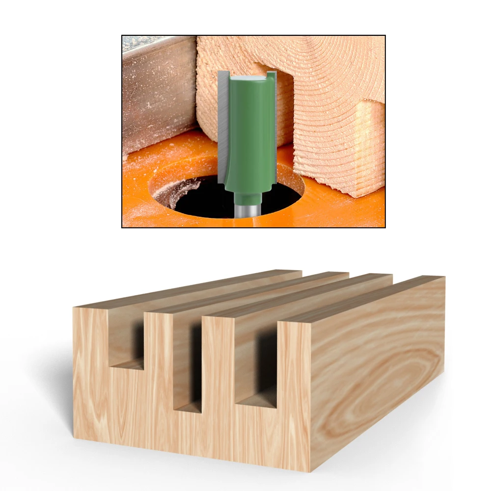 Imagem -06 - Lavie-single Duplo Flauta Straight Bit Fresadora Carboneto de Tungstênio Router Bit Carpintaria Mc06020t11 mm Shank 11 Pcs