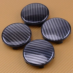 4pcs 68mm 67mm Diameter Car SUV Wheel Center Hub Caps Cover Carbon Fiber Pattern Styling Accessories