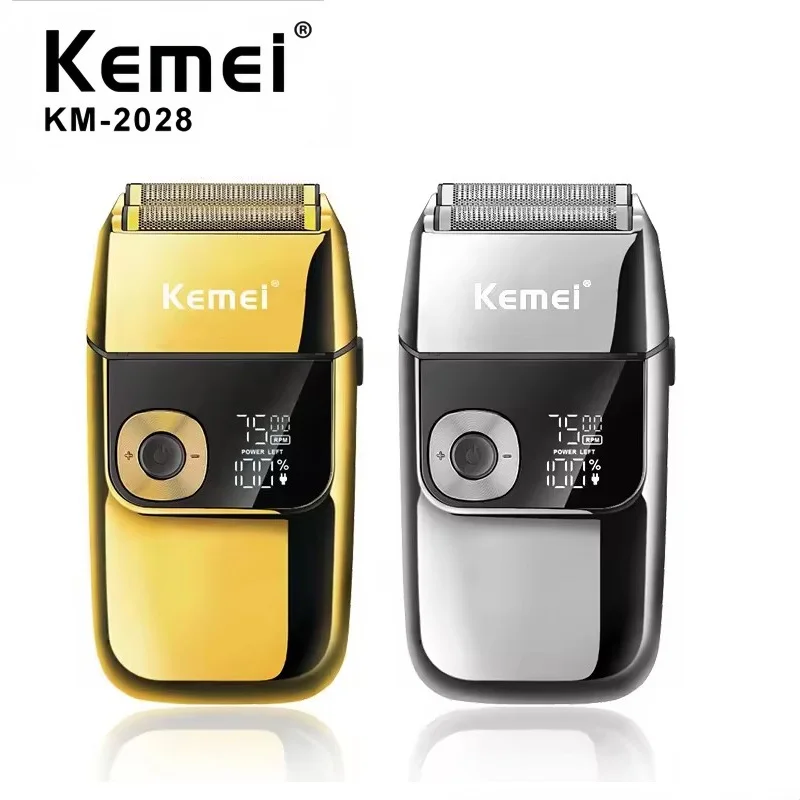

Kemei KM 2028 Professional Men's Beard Trimmer Hair Clipper - 3-Speed Adjustable, LCD Display, Precision Facial Shaver