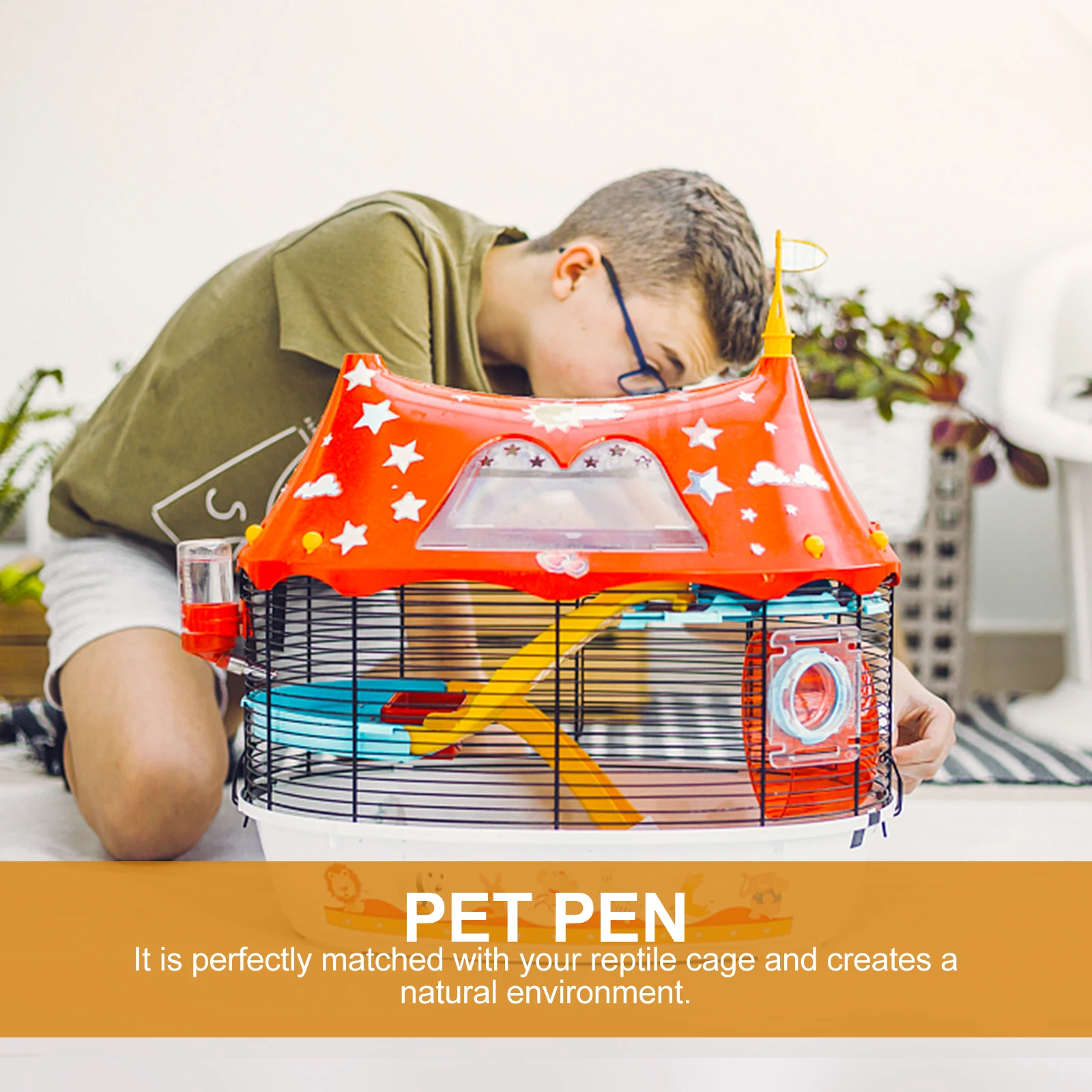 

8Pcs Hamster Playpen Pieces Small Animal Fence Exercise Cage Bunny Guinea Pig Hedgehog Chinchilla Rabbit Accessory