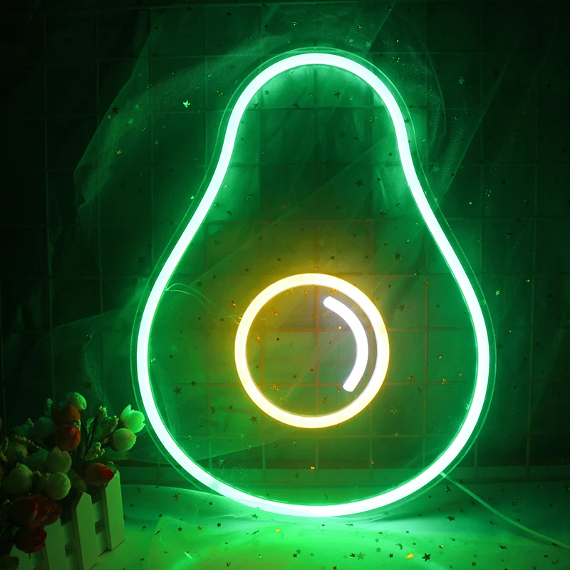 

ineonlife Neon Bulbs Room Dinning Room Fruit Cherry Food Omelette Party Christmas Decorative LED Lights Wall Light Sign Neon