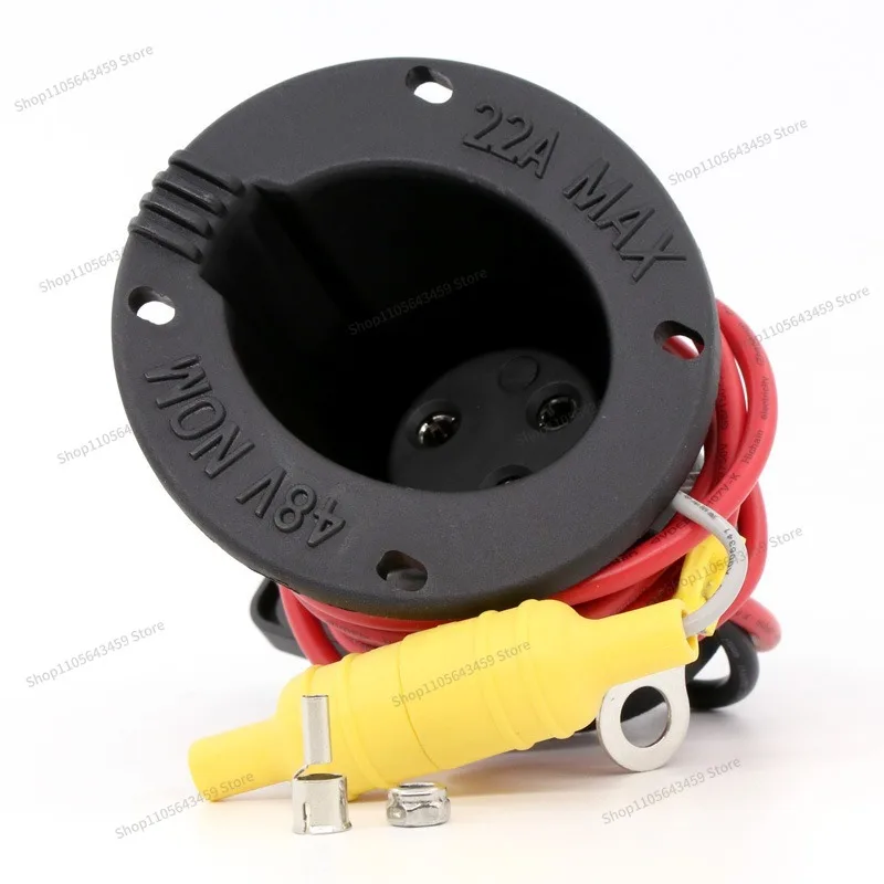 For 48V Ball Cart Charger Socket Assembly Replace Part Number 101802101 Electric Cart Repair Accessories