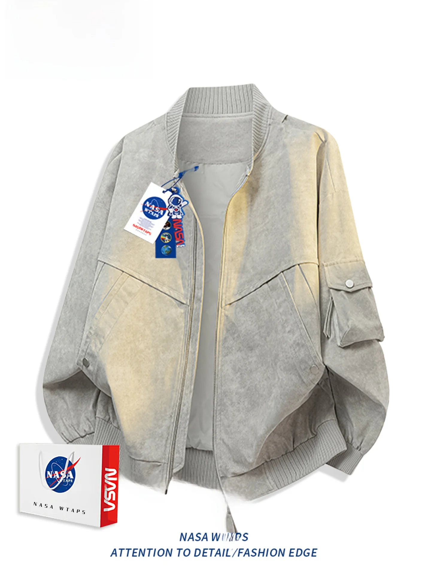 

Loose Fit American Sle Baseball Jaet Men's plus Size Windproof Faionable Spring Autumn Old Money Sle Polyester Fiber