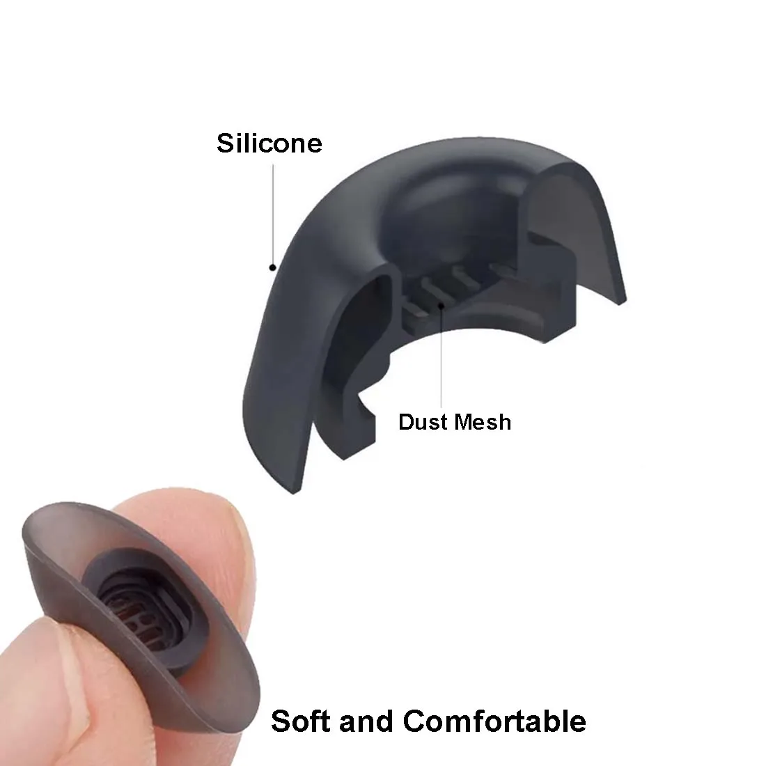 2Pairs Silicone Ear Tips for Huawei FreeBuds 6i / FreeBuds Pro 4 / Pro3 / Pro2 Earphone Eartips Earbuds Tips Case Accessory