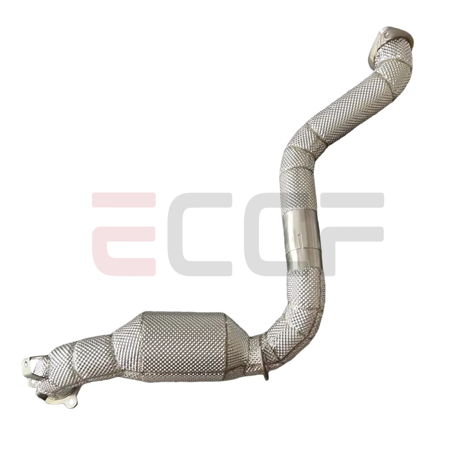 Sporty Downpipe With Heat Shield For Mercedes A35 W177 CLA35 GLA35 GLB35 M260 2.0T Plug and Play Upgrade Performance