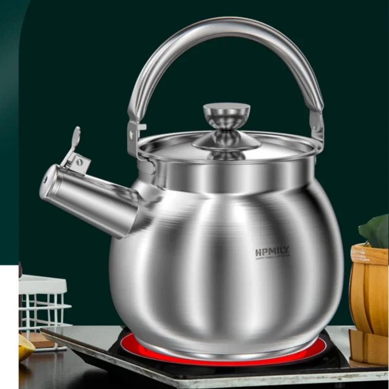 Stainless Steel Kettle for Large Capacity Cooking: Gas and Induction Cooker, Whistle Kettle, Old Kettle, Household Essential