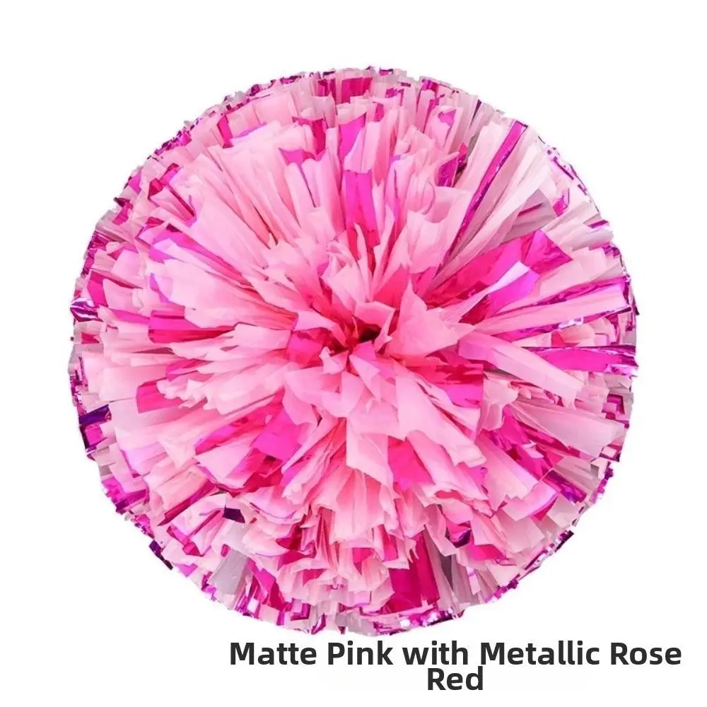 High Quality 25cm Game Pom Poms PET Come On Props Cheering Ball Multicolors Cheap Practical Cheerleading Club Supplies