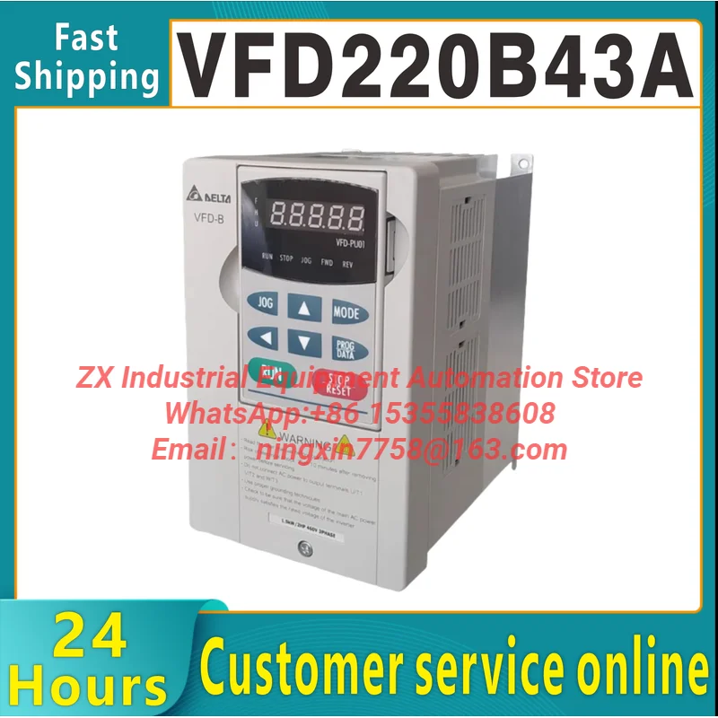 New original Delta inverter VFD220B43A three-phase 380V 22KW