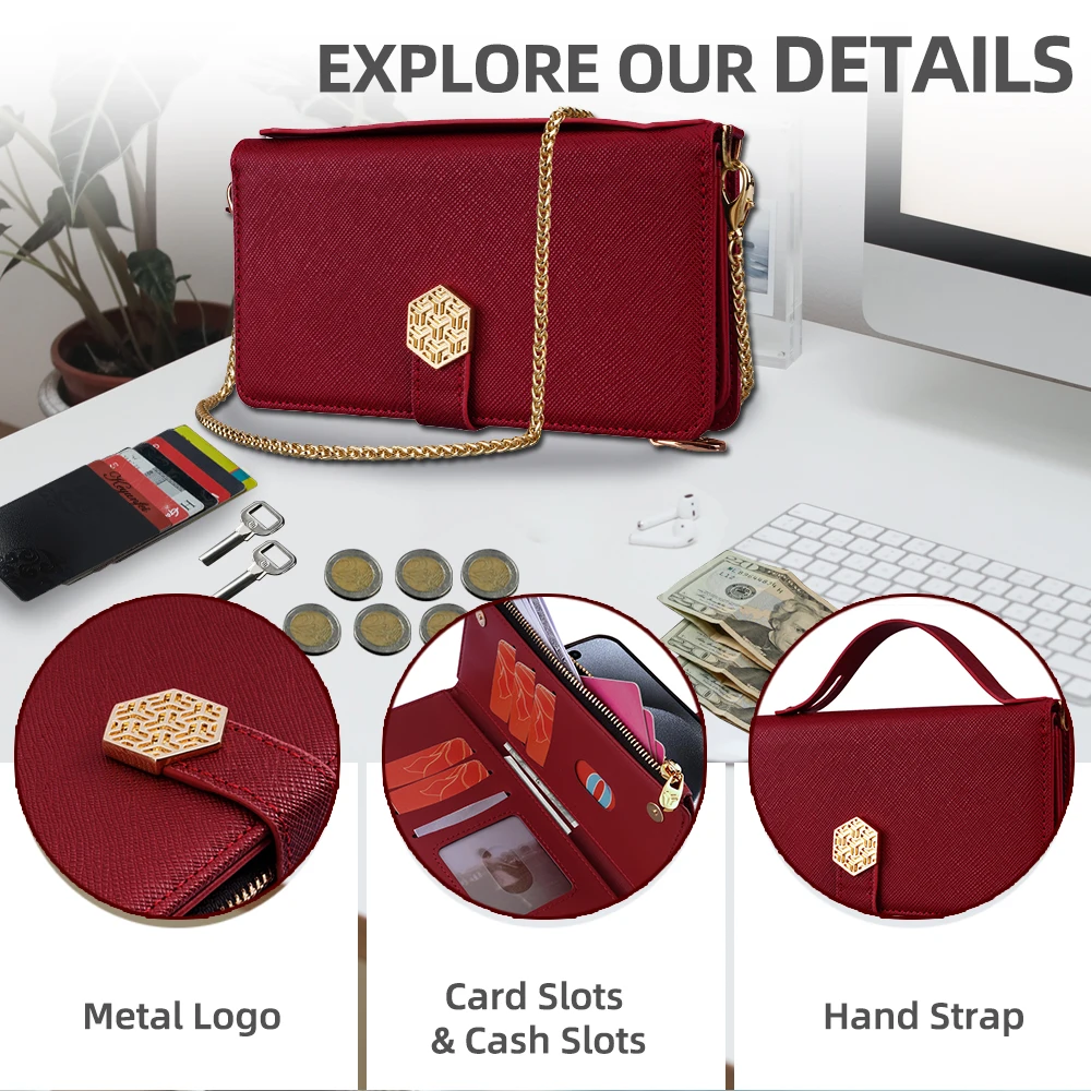 

Popular Large Capacity Coin purses Leather Mobile Phone Case for Redmi K80 Note14 14T 14C 14R 13 K70 Protect Cover Crossbody Bag