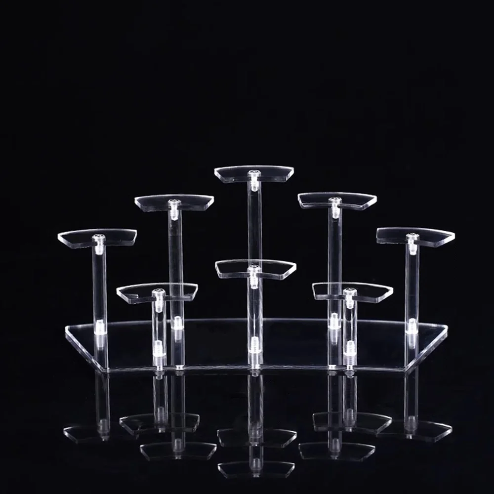 

Acrylic Display Shelf Figure Doll Stands Cupcake Holder Jewelry Display Rack Organization Storage Transparent Acrylic Riser