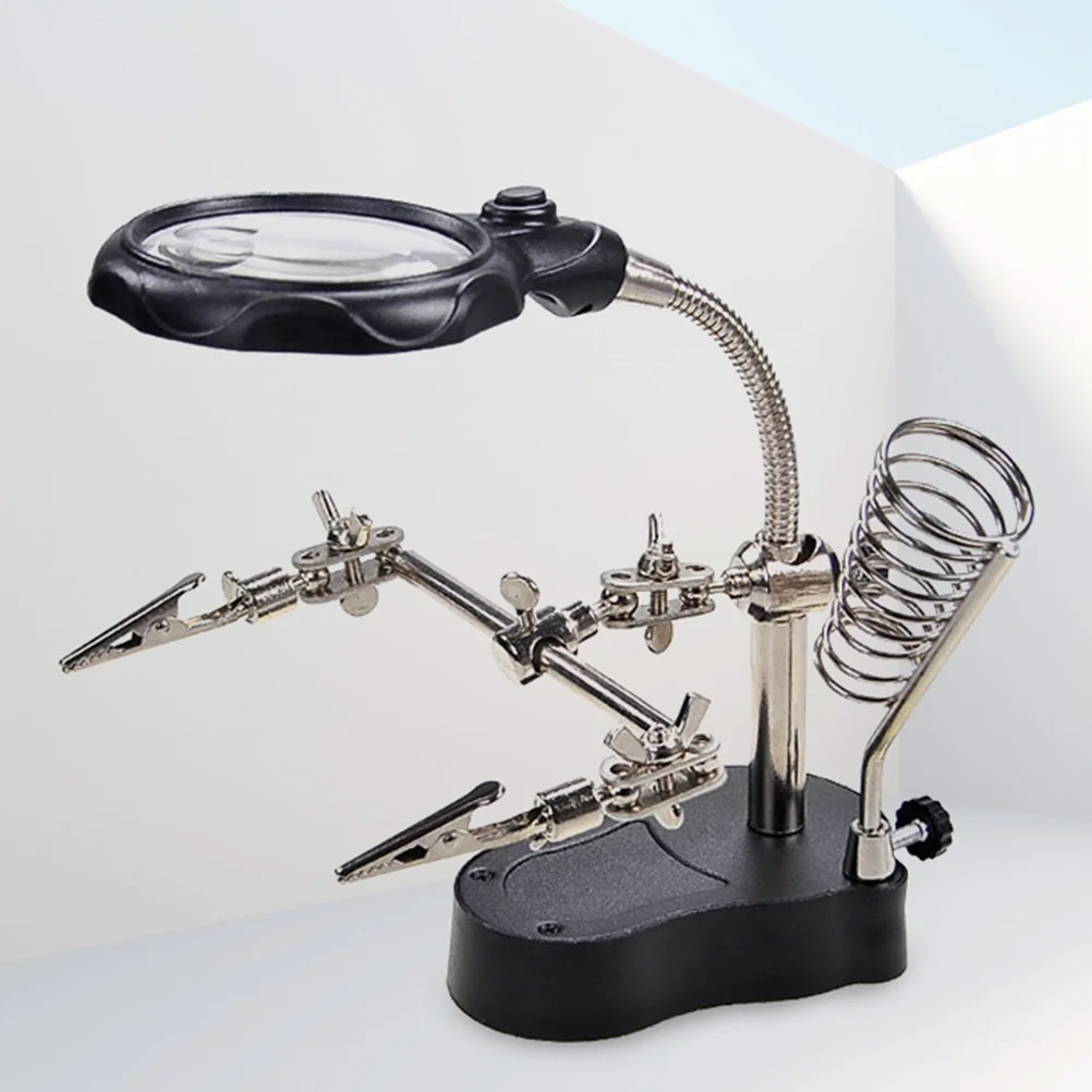 

Clip-on LED Magnifier Lamp Multi-Function Repair Magnifying Glass Lamp Adjustable Desk Light for Electronics Watch Repair