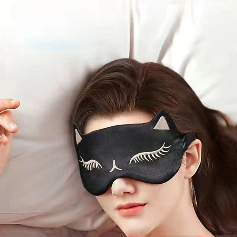Schlaf-Augenmaske für Männer und Frauen – bequem, lindert Ermüdung der Augen, lichtblockierend, Nickerchen-Augenmaske, atmungsaktiv, verstellbar
