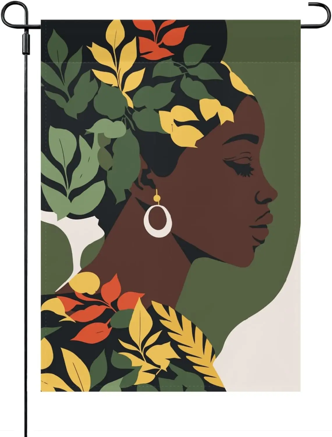 Beautiful African American Woman Outdoor Flags Double Sided, Humorous Garden Flags Double Sided Yard Garden Flag Outdoor Sig uui