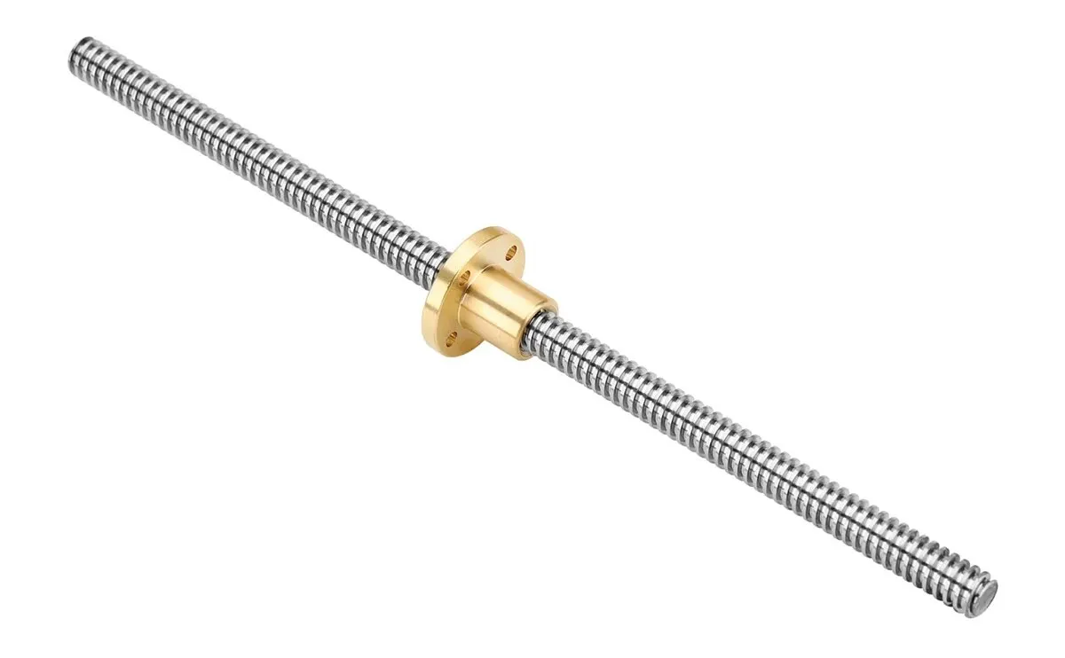 1PCS T14 Lead Screw Trapezoidal Rod Thread 14mm Lead 3mm/6mm with Brass Nut Length 100MM-1200MM for 3D Printer for CNC Parts