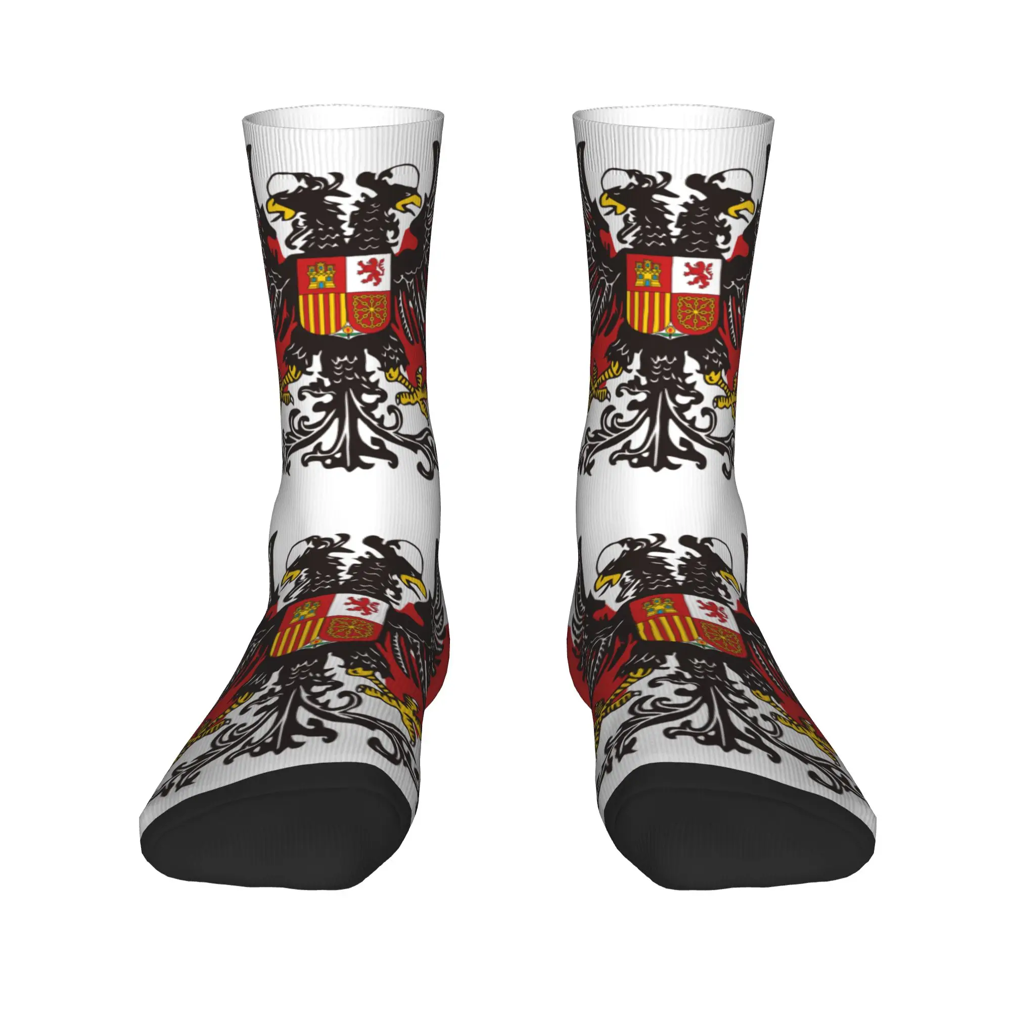 Spanish Legion Men's Crew Socks Unisex Fashion 3D Print Spain Burgundy Cross Dress Socks