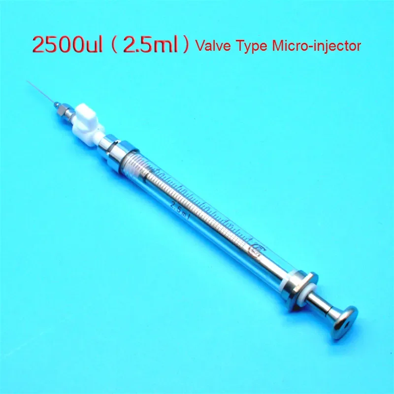 Air Tightness Microliter Syringes Valve Type Airtight Micro-injector Valve Microsampler Syringe With PTFE Switch 2.5ml/5ml/10ml