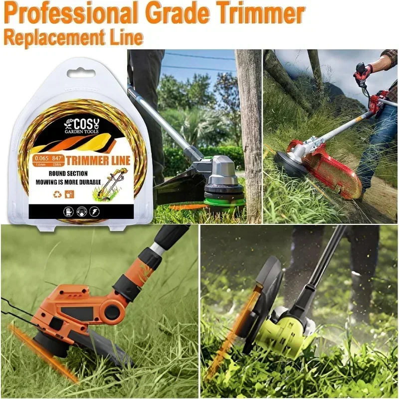 Imagem -05 - Tricolor Espiral Nylon Weed Wacker String Linha General Trimmer Cortador de Escova Nova Atualização 1lb